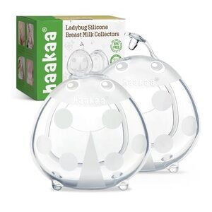 Haakaa Ladybug Silicone Breast Milk Collectors - Clear